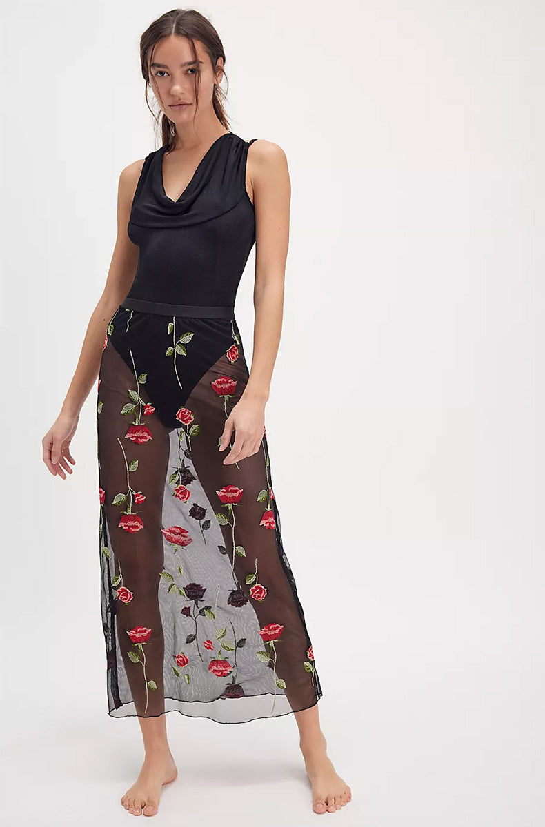 Pressed Rose Pencil Skirt main image 1