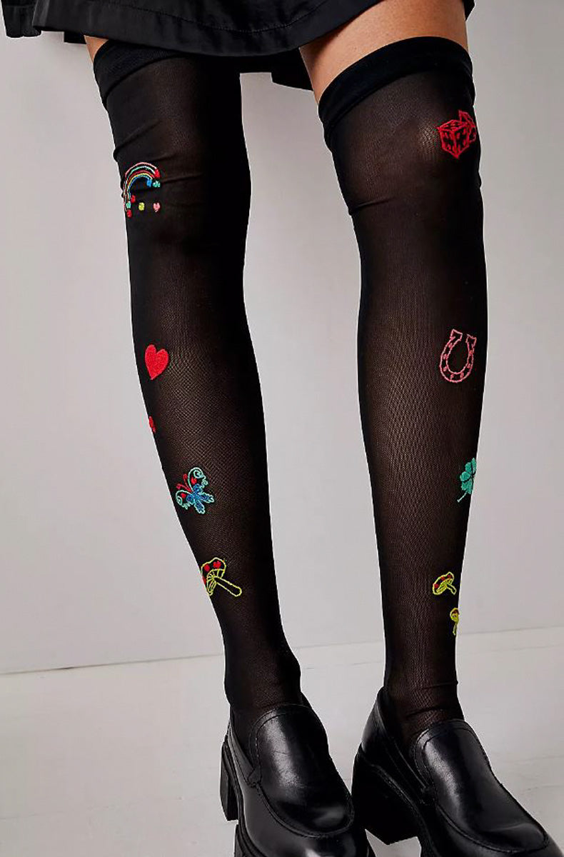 Only Hearts: Over the Knee Socks - Black – Azaleas