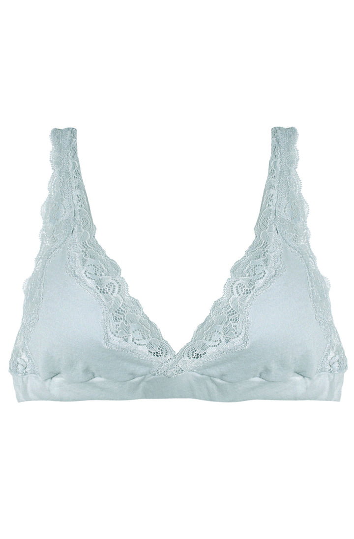 Organic Cotton High Point Bralette with Lace