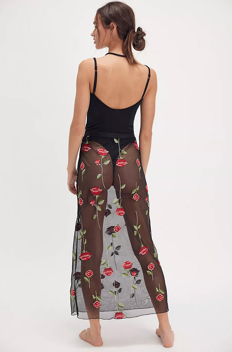 A Rose Is A Rose Pencil Skirt