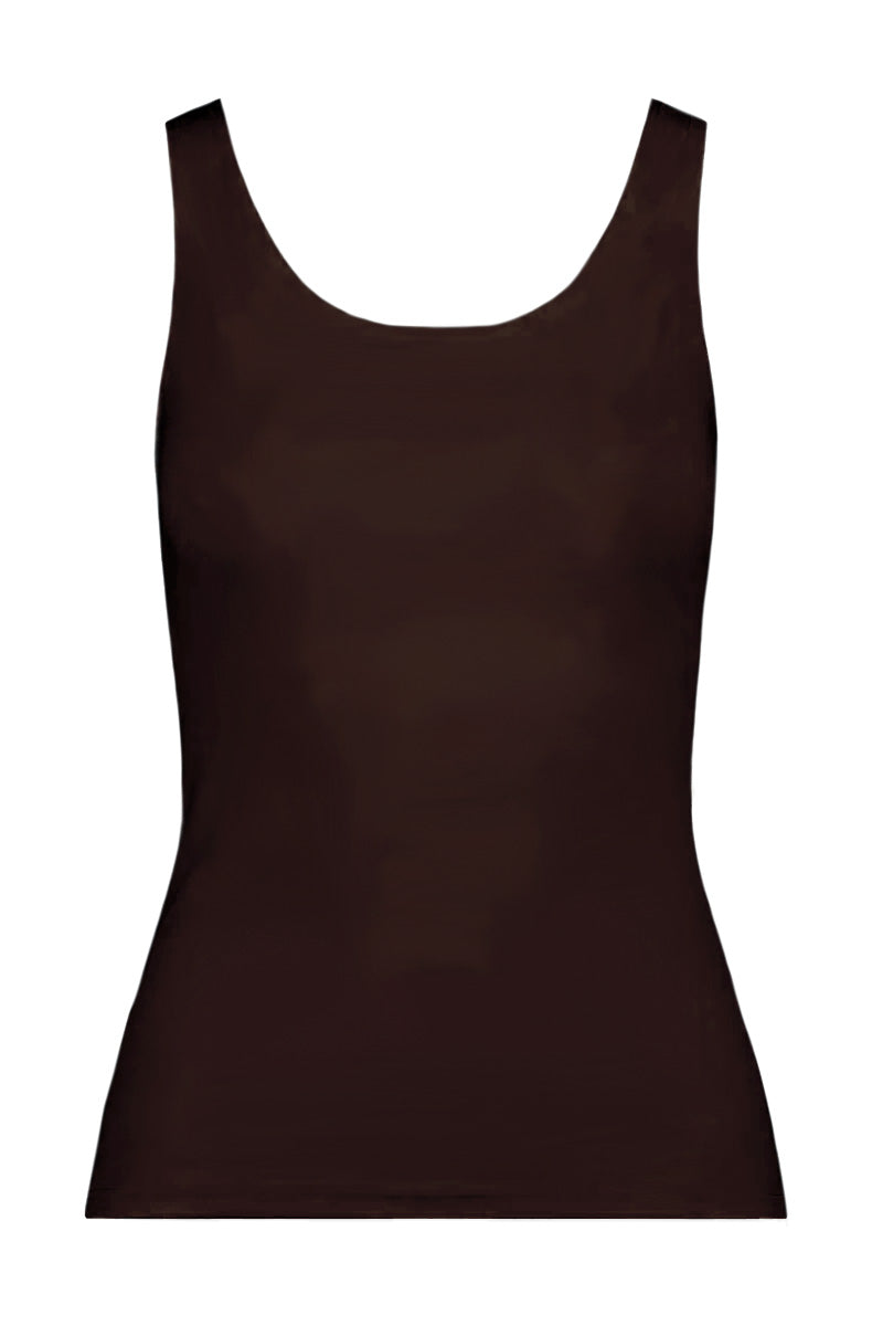 Delicious Low Back Tank Chocolate