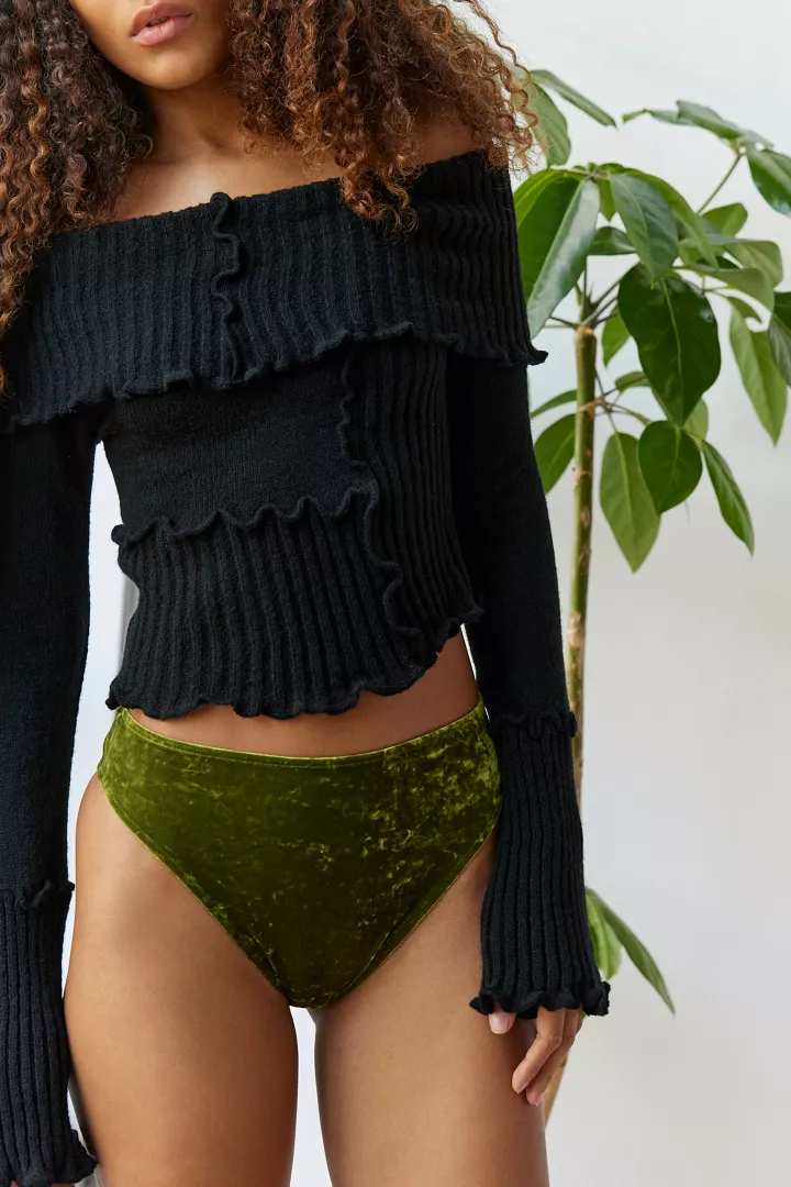 Velvet Underground Heart Back Brief Avocado