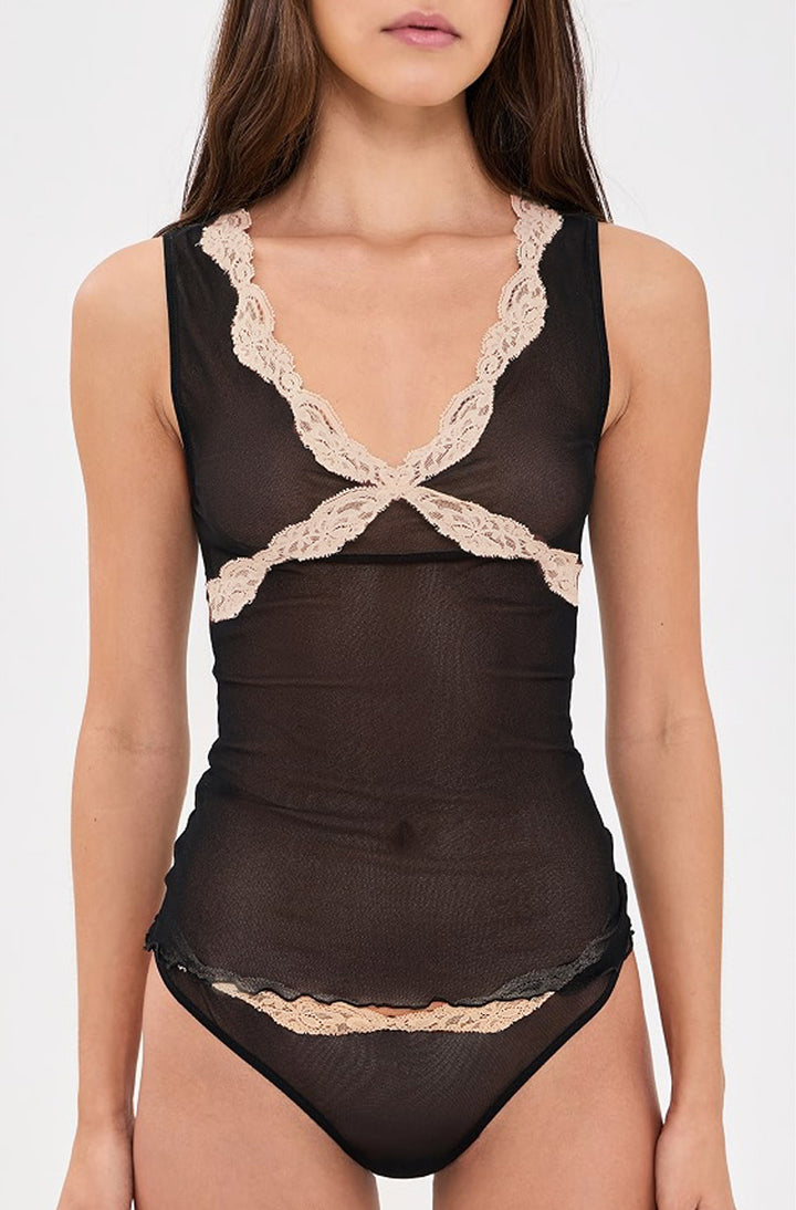 Tulle with Lace Empire Tank