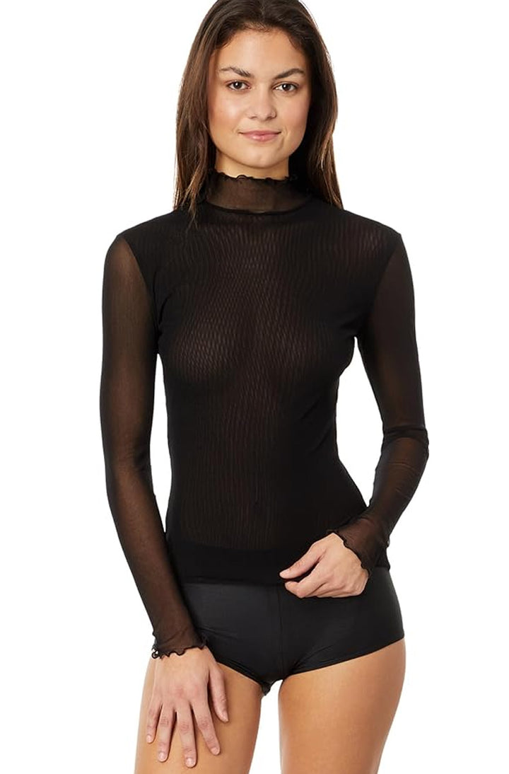 Tulle Purled Turtleneck