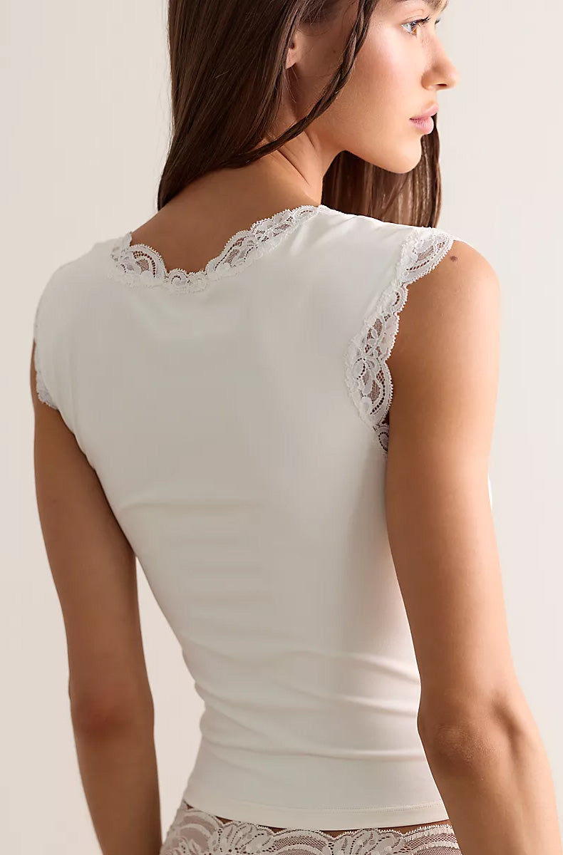 Delicious with Lace Drop Shoulder Tee