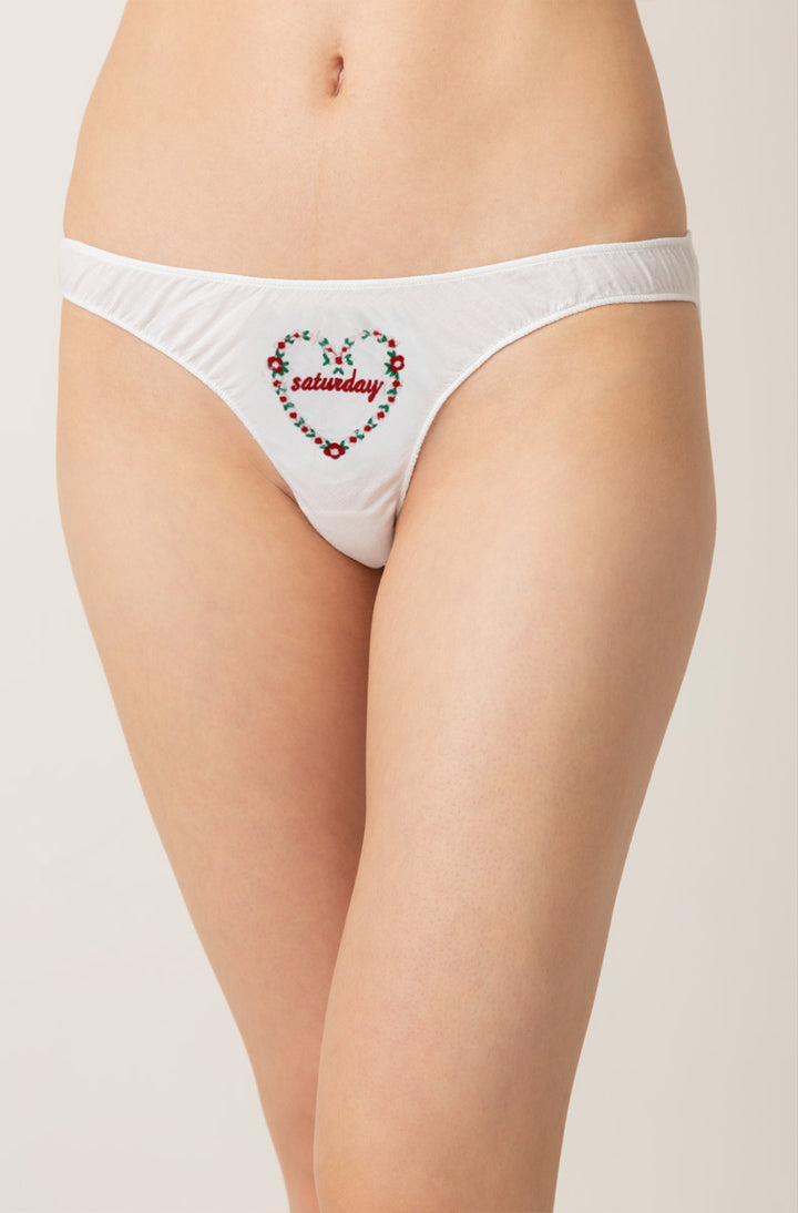 Long Weekend 3 Pack Embroidered French Bikinis