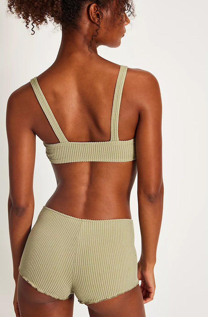 Ribbon Knit Square Bralette