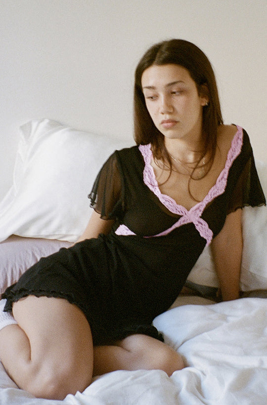 Tulle Long Sleeve Crew by Only Hearts