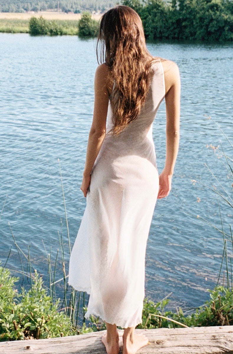 Tulle with Lace Empire Gown