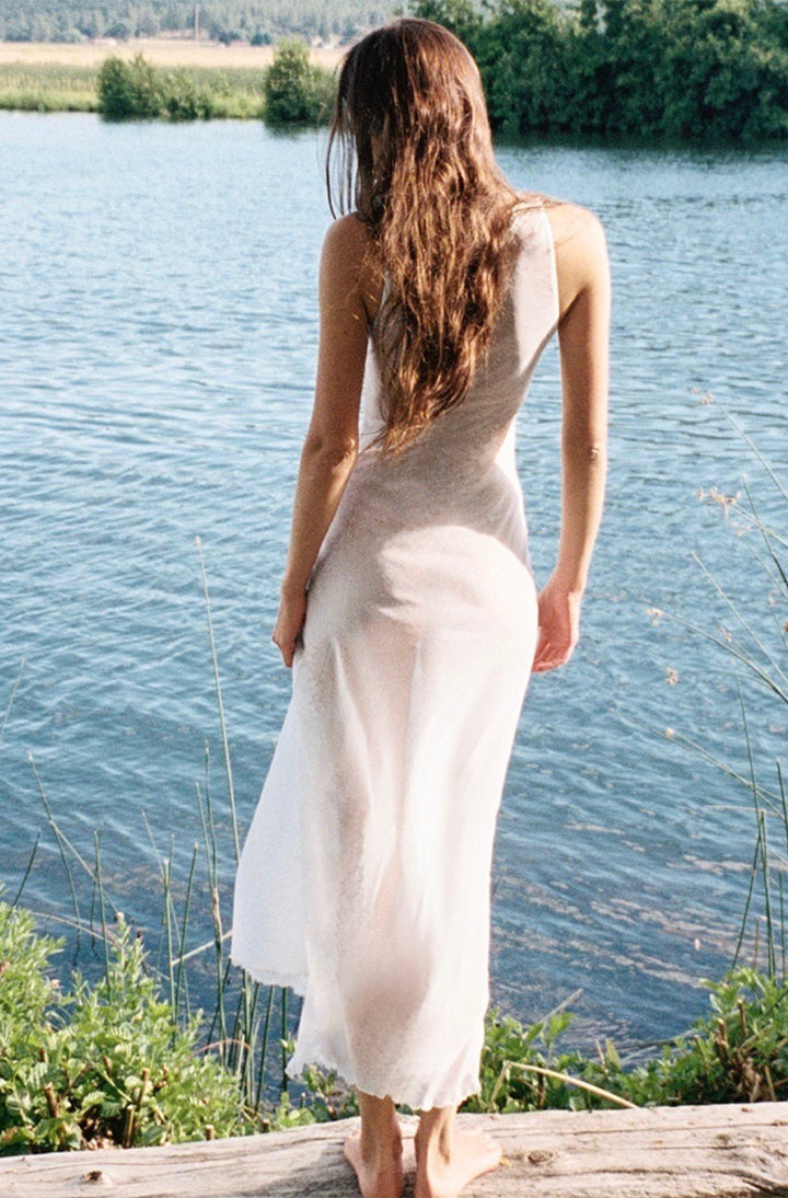 Tulle with Lace Empire Gown