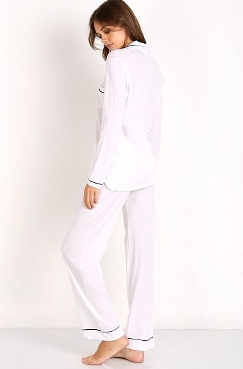 Organic Cotton Piped Pajamas