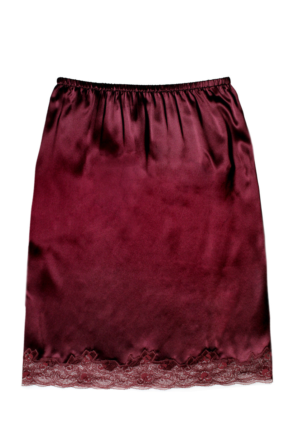 Silk Charmeuse Knee Length Skirt