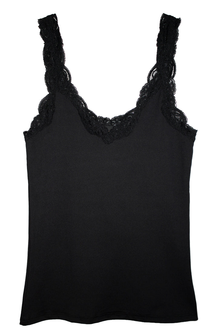 Delicious with Lace Deep V Tank