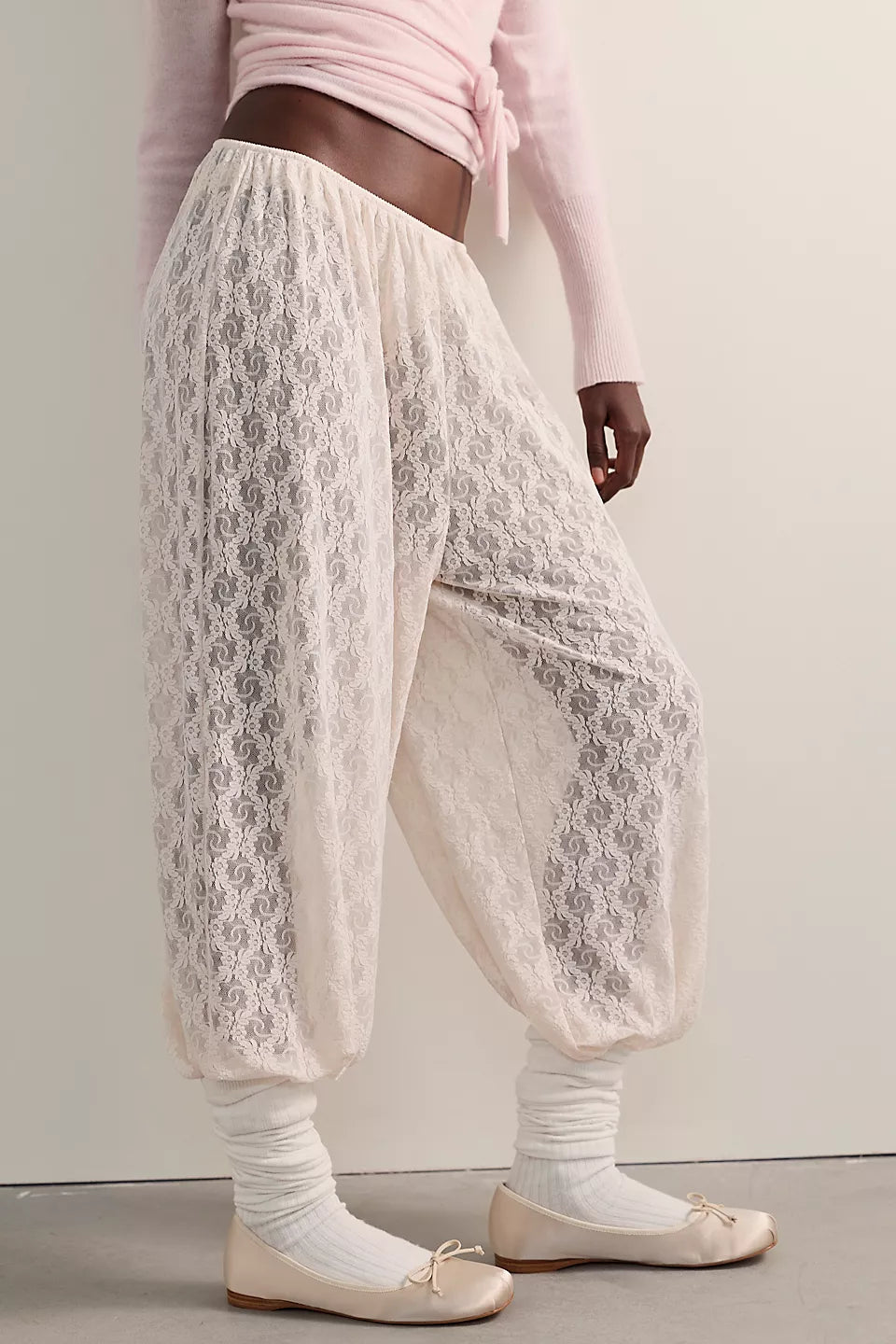 Stretch Lace Balloon Pant