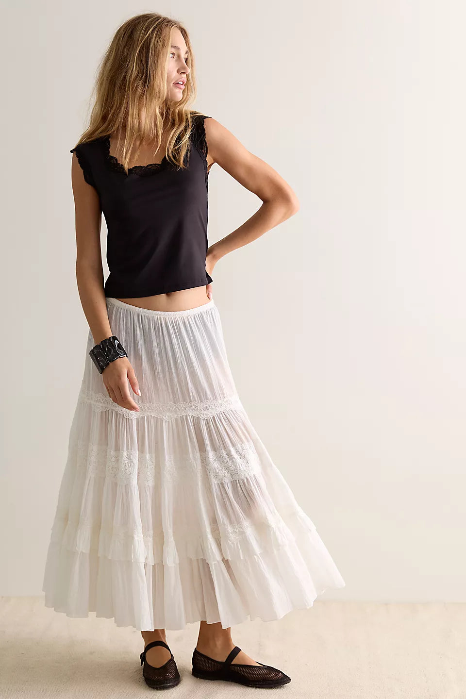 Delicious with Lace Drop Shoulder Tee