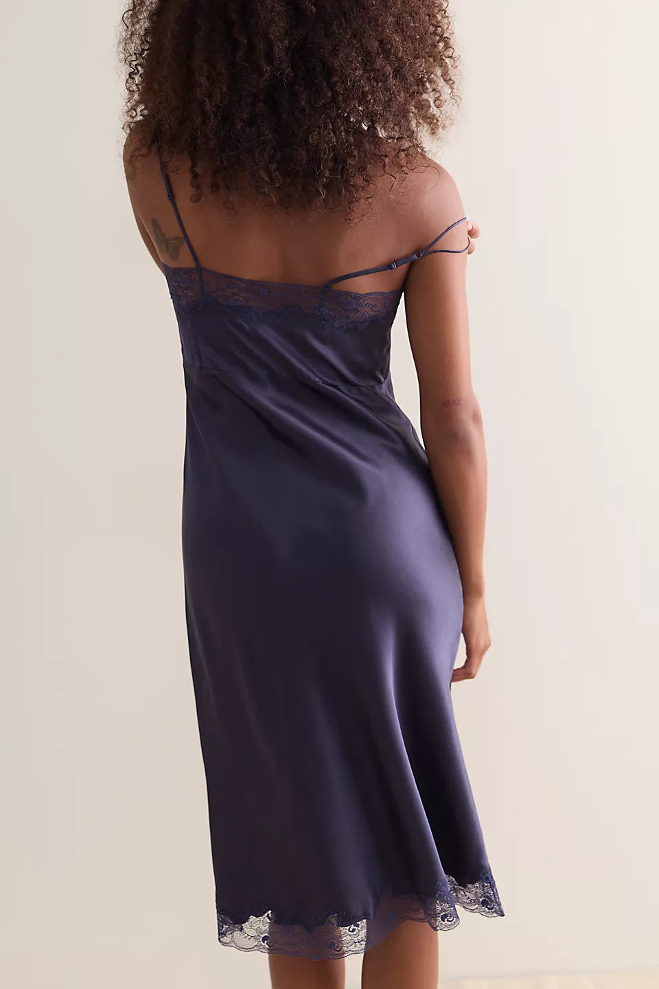 Silk Charmeuse Midi Slip