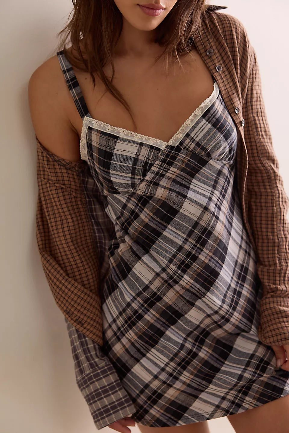 Frankie Flannel Bias Slip Dress