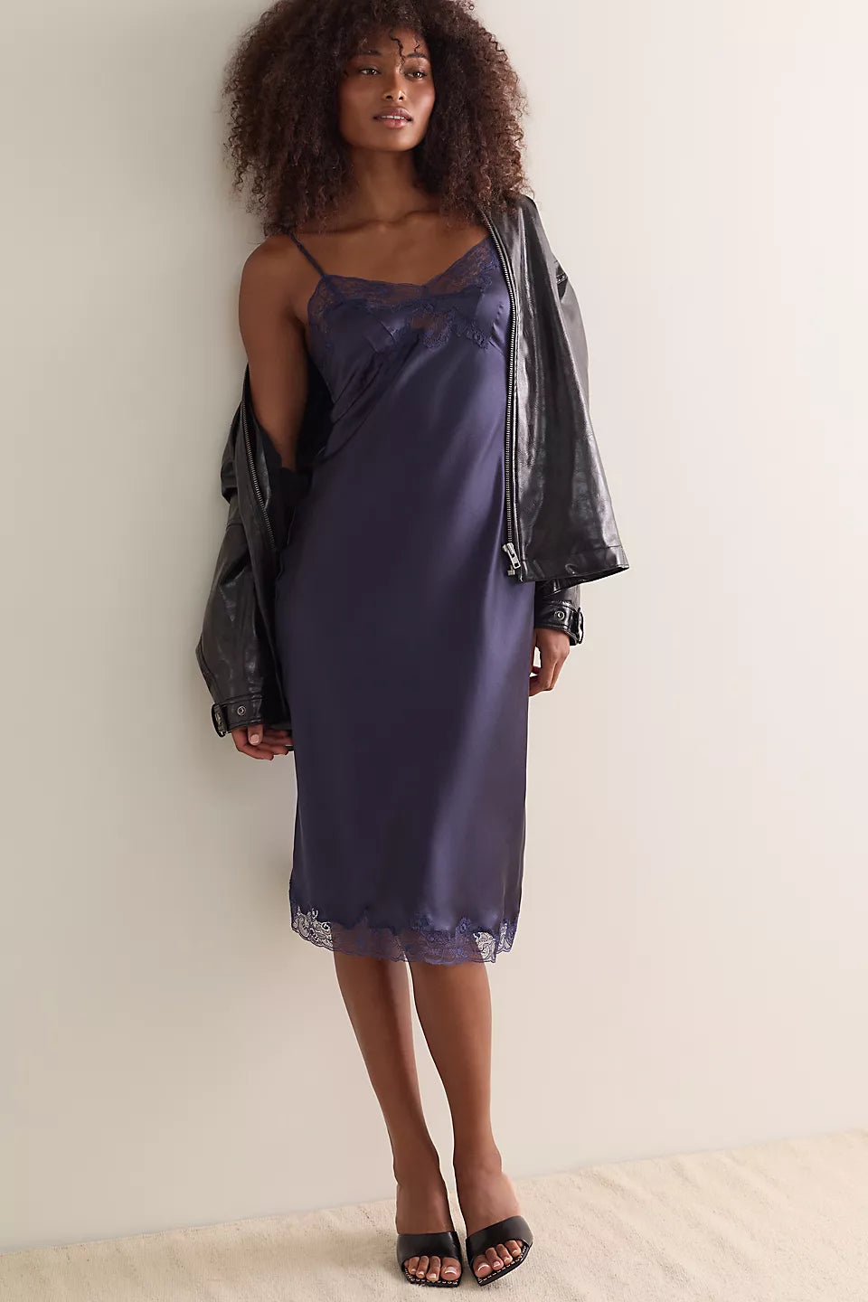 Silk Charmeuse Midi Slip