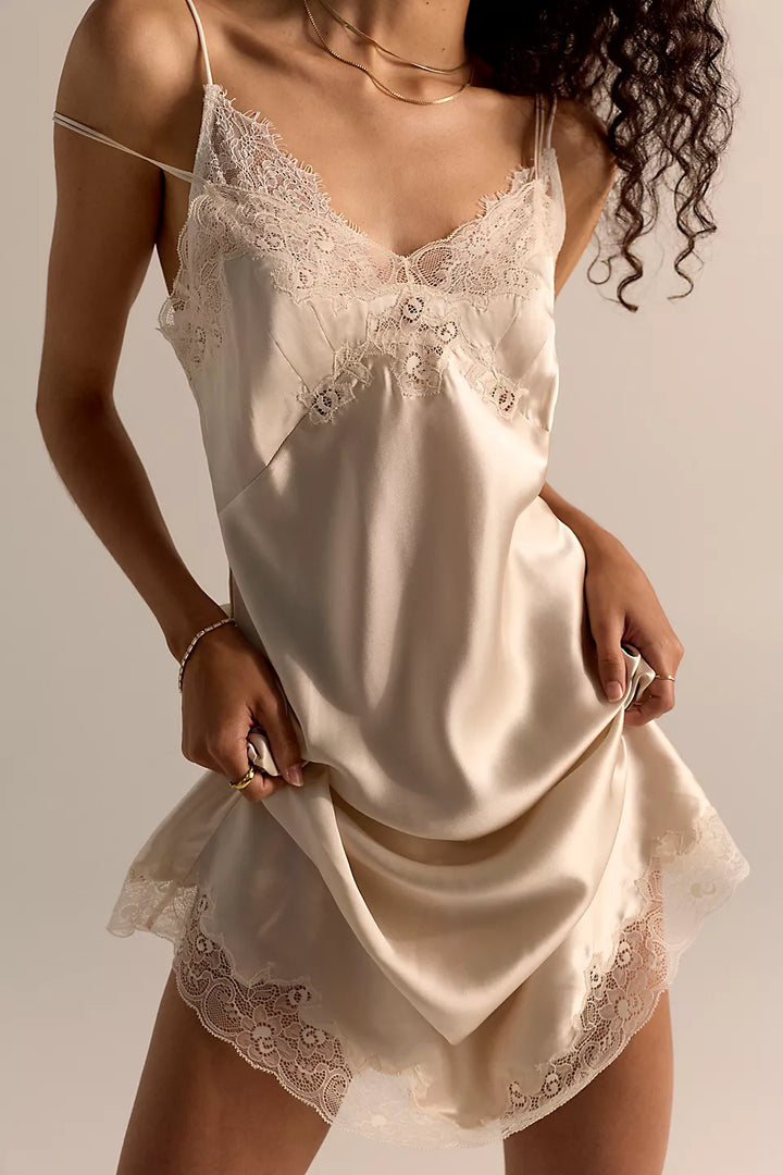 Silk Charmeuse Midi Slip