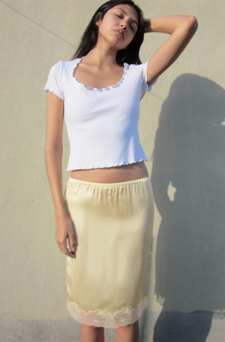 Eco Rib Scoop Neck Tee