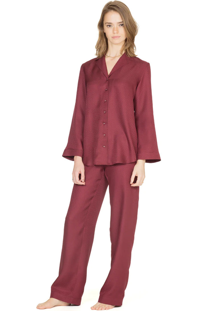 Jacquard Silk Pajama Set