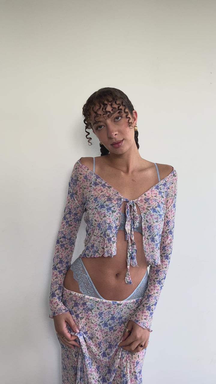 Pink Violet Meadow Cardi