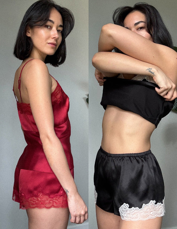 Silk Charmeuse Tap Shorts