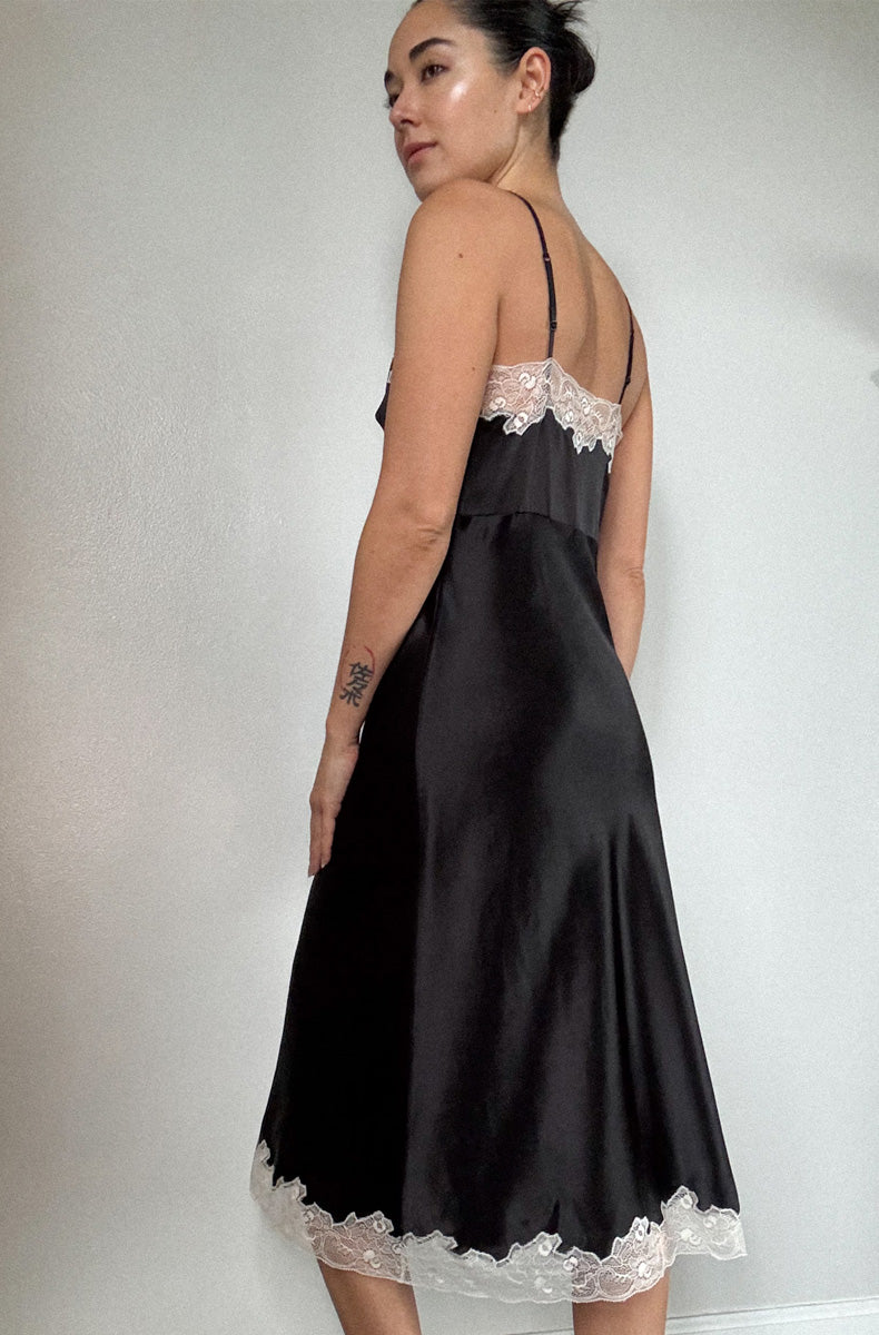 Silk Charmeuse Midi Slip
