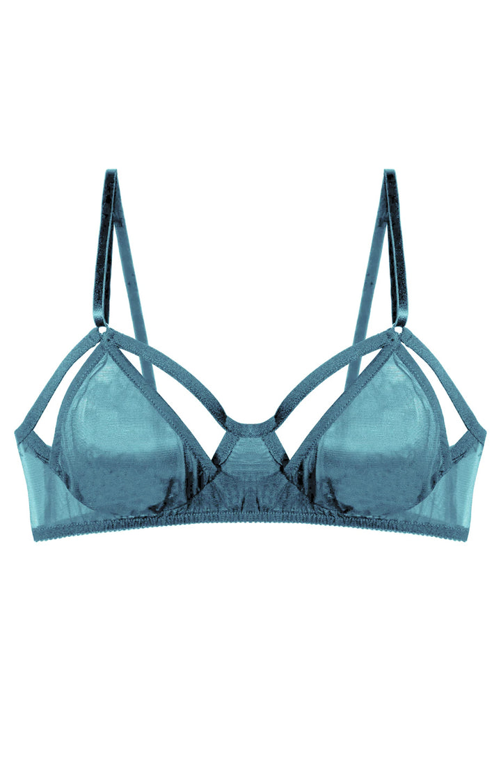 Whisper Peekaboo Bra Teal
