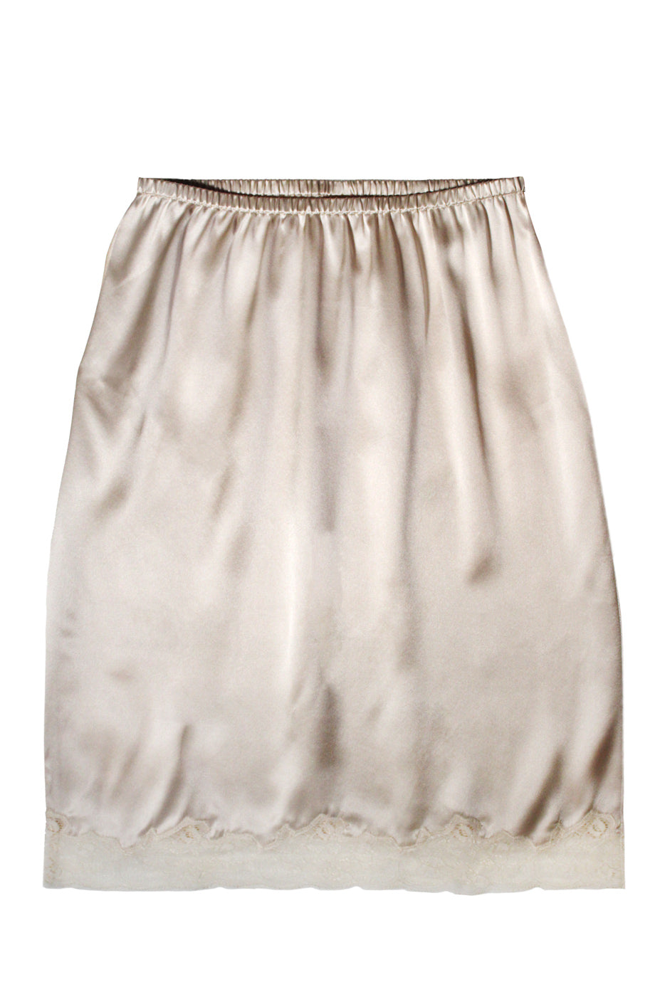 Silk Charmeuse Knee Length Skirt