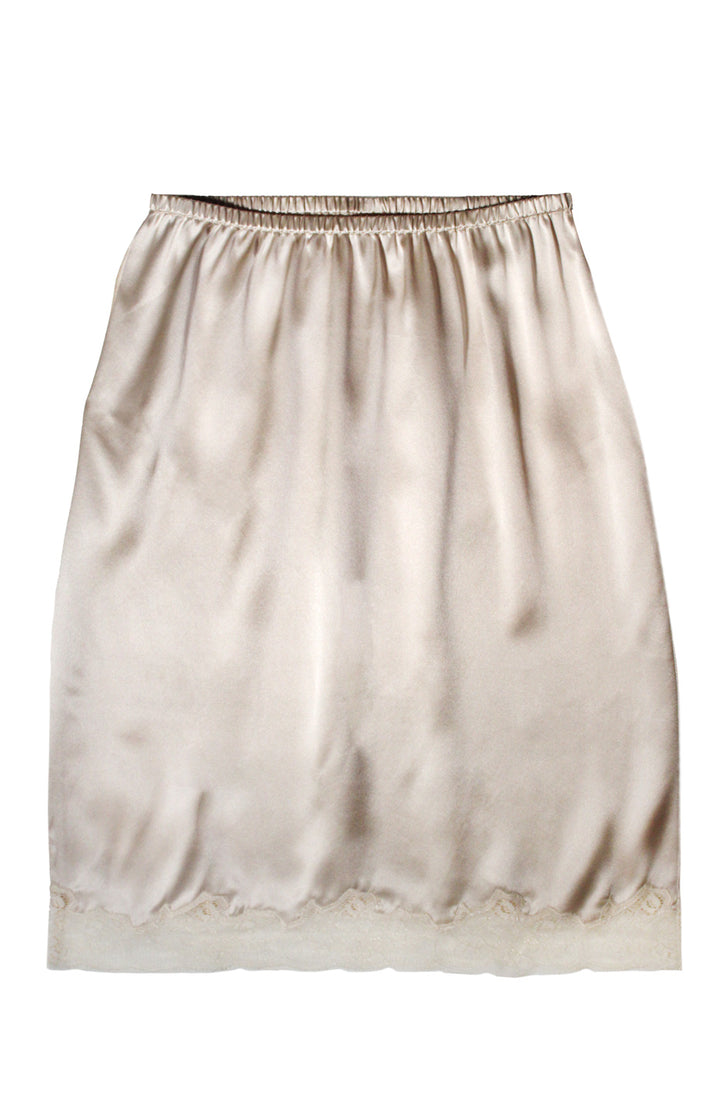 Silk Charmeuse Knee Length Skirt
