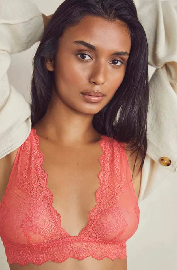SOFT LOUNGE LACE TANK WITH BRALETTE