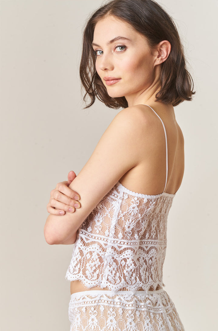 Victorian Lace Double Scallop Cami