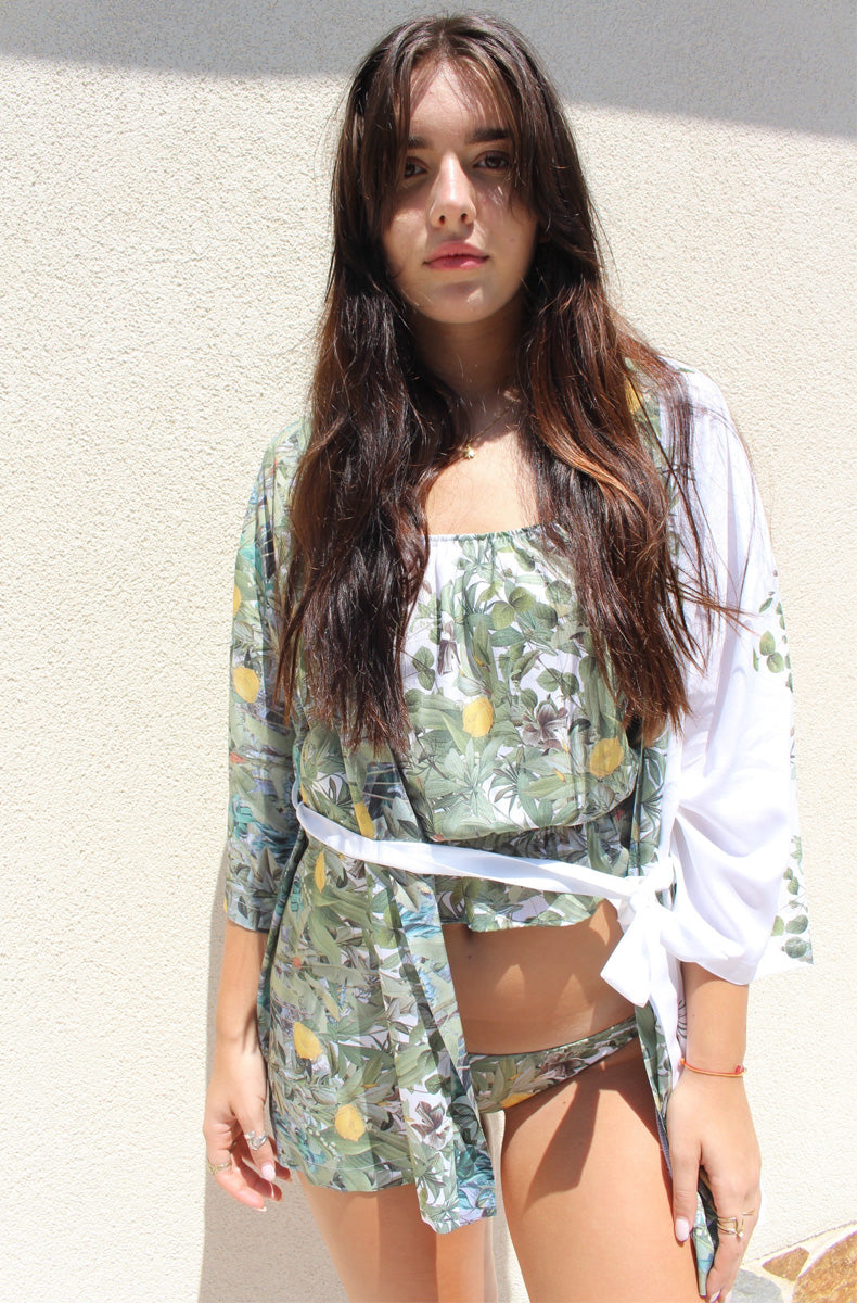 Lazy Mayzie Blousan and Bikini Set