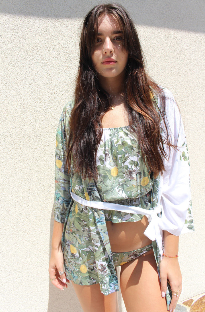 Lazy Mayzie Blousan and Bikini Set