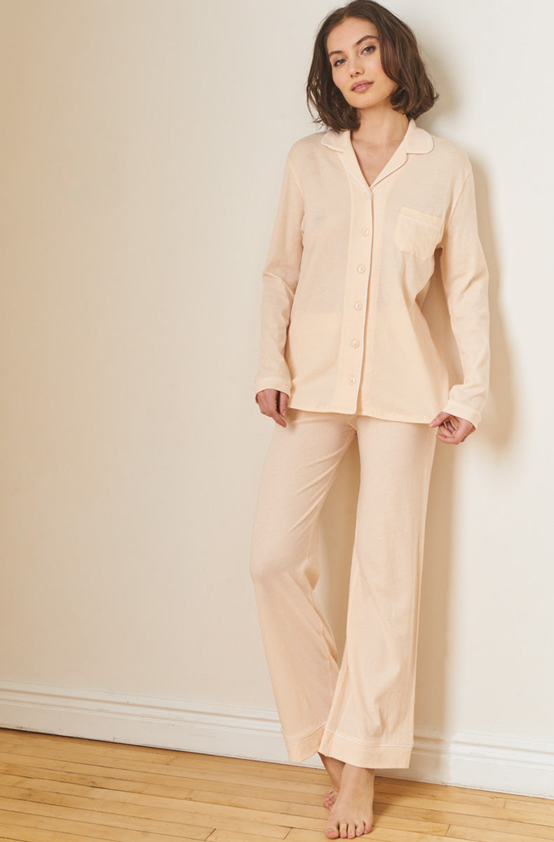 Organic Cotton Piped Pajamas