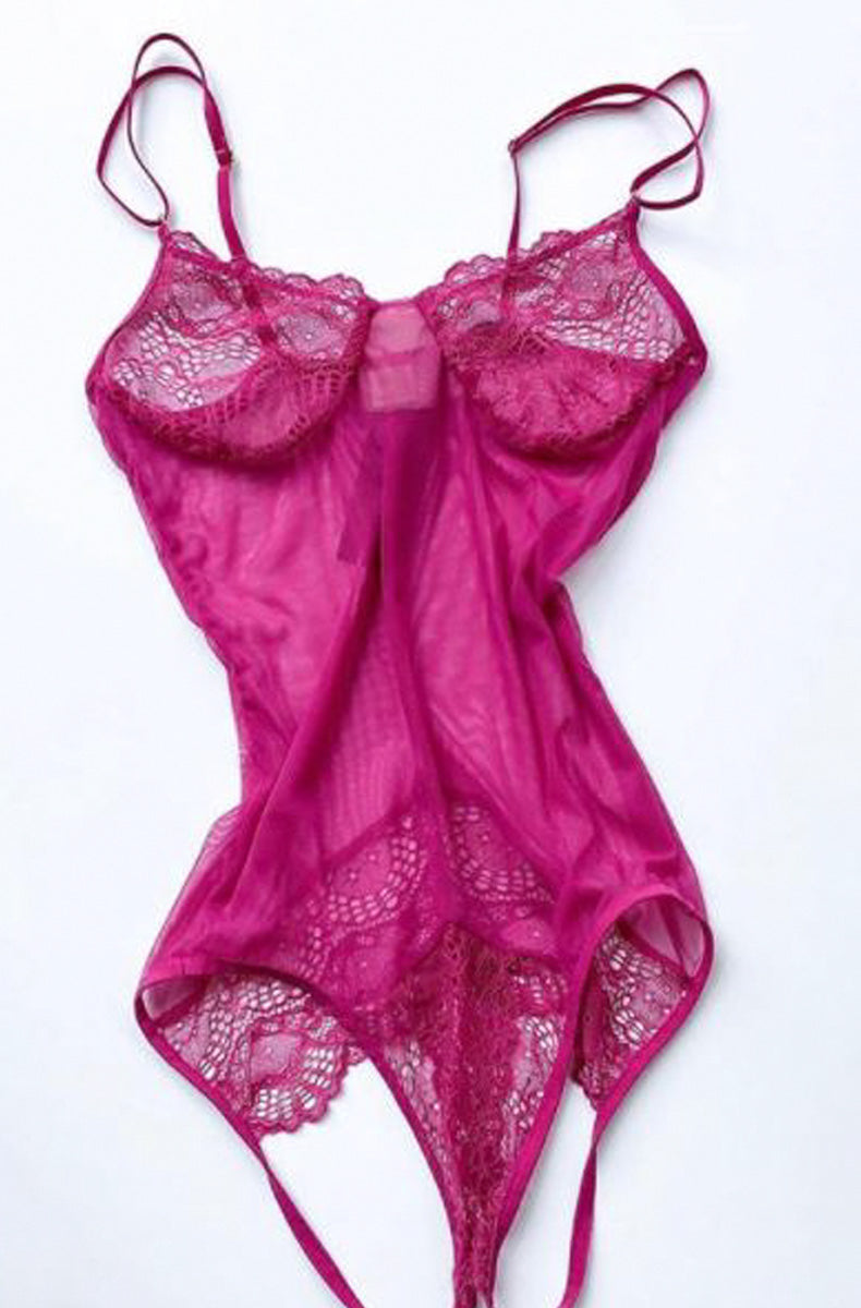 Only Hearts Whisper Sweet Nothings Coucou Bodysuit in Fuchsia